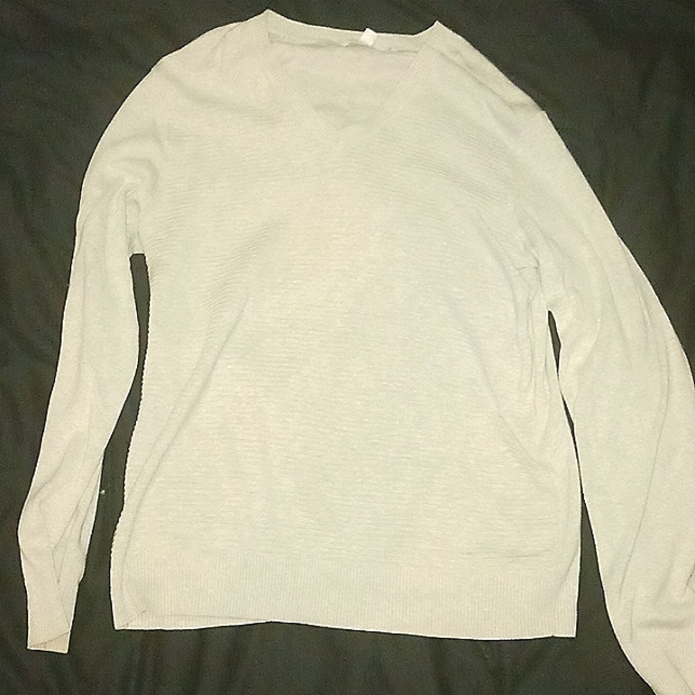 Calvin klein grey mens v neck sweater sz large